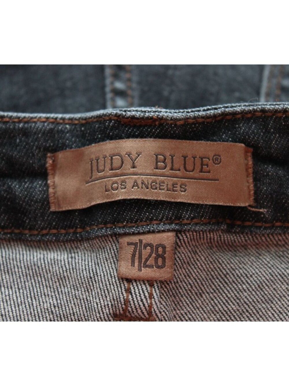 Judy Blue Jeans Size 7 28 Slim Fit Black Stretch Denim Tummy Control Preppy - Picture 11 of 12
